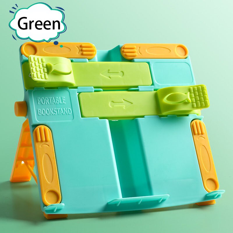 Adjustable Reading Book Stand Portable Non-Slip Metal Folding Textbooks Tablet Display Holder Book Stand For Kids and Adults: F