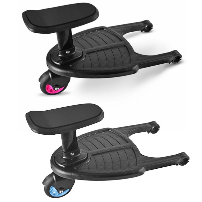 Adaptador de pedal del cochecito para niños, de , de segundos, remolque auxiliar, patinete gemelo, autoestopista, placa de pie con asiento