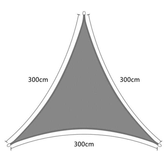Outdoor Heavy Duty Sun Shade Sail Waterproof Uv Proof Tent Canopy Shelter Sunshade Camping Shade Canopy Cover Awning: Triangle-3X3X3m