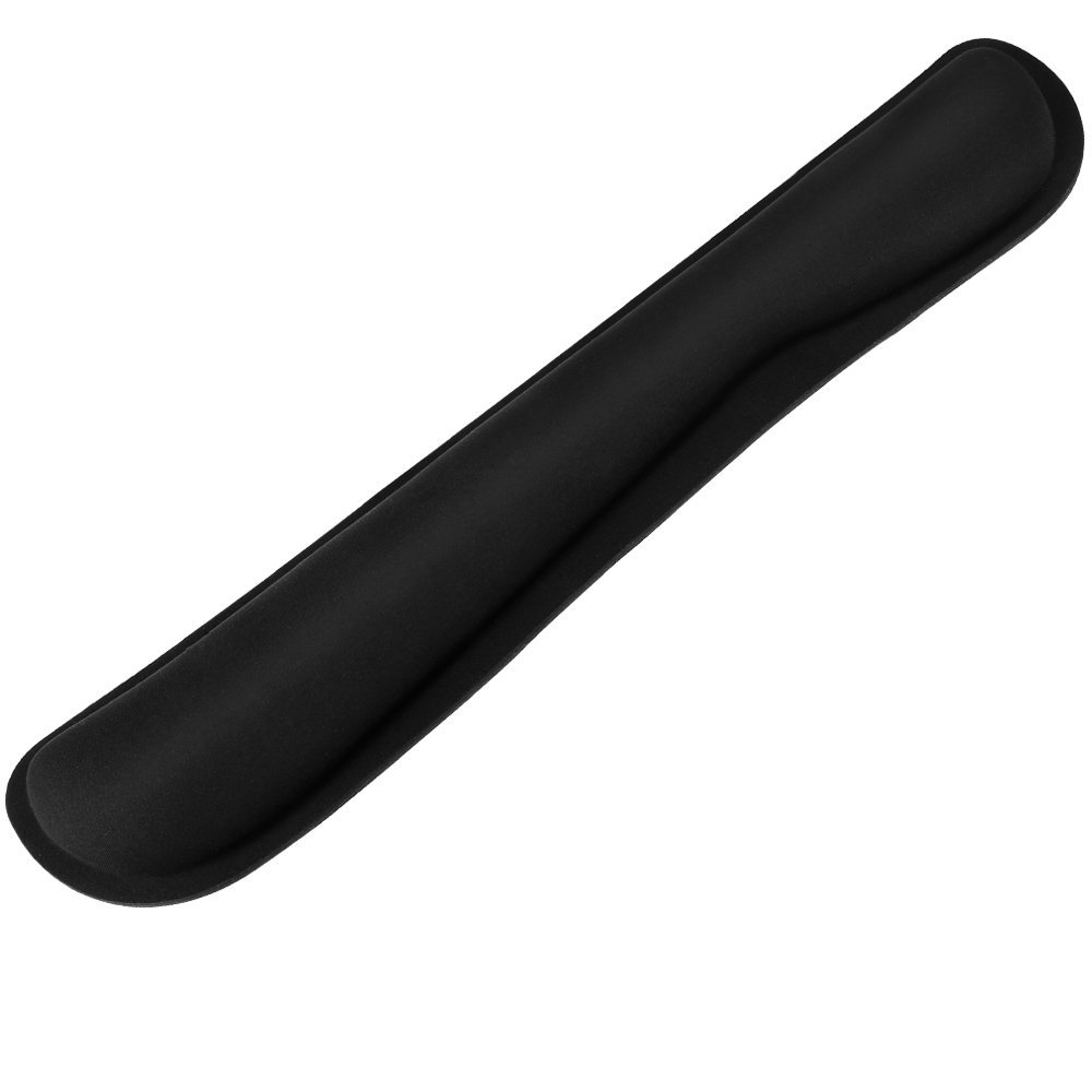 RAKOON Muismat met polssteun Antislipbasis Polssteun Pad Ergonomische muismat voor typiste Kantoor Gaming PC Laptop: Black