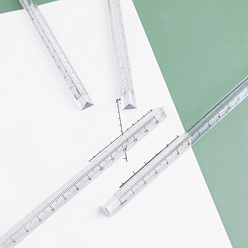 LE Plastic Ruler Geometry Maths Drawing Stationery Triangle Rulers Mathematical for School Geometry Template