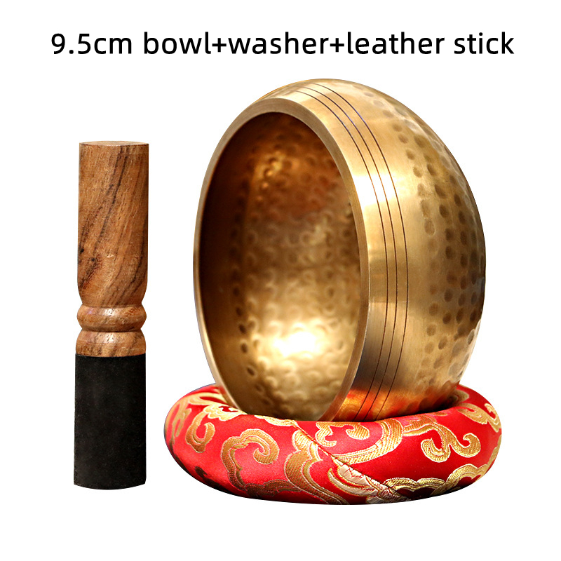 Cuenco con sonido de Buda hecho a mano en Nepal, cuenco para Yoga, meditación, canto, carillón de latón, artesanía, terapia musical: Transparente