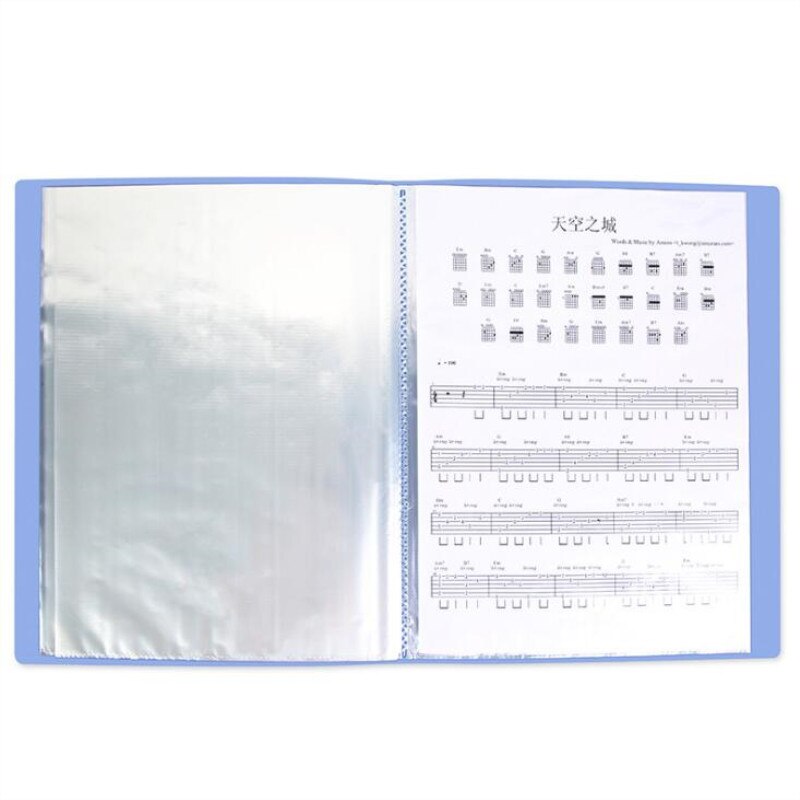 1Pc A4 Display Boek 80/100 Pagina Transparante Insert Map Document Opbergtas Voor Bank Campus Bestand Kantoor Werkplek Familie