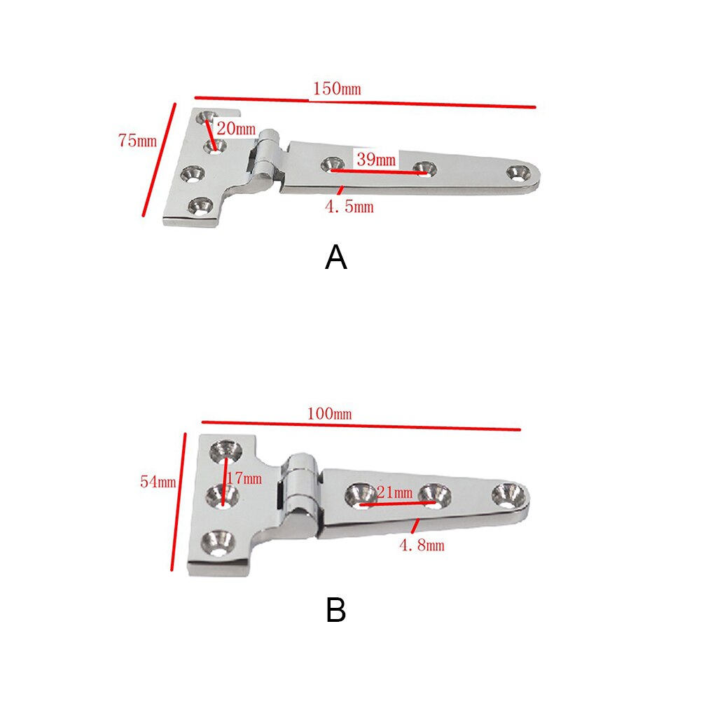 Rvs Universele Venster Home T Vorm Boot Marine Praktische Vervanging Onderdelen Hardware Deur Scharnier Flush Mount Kast