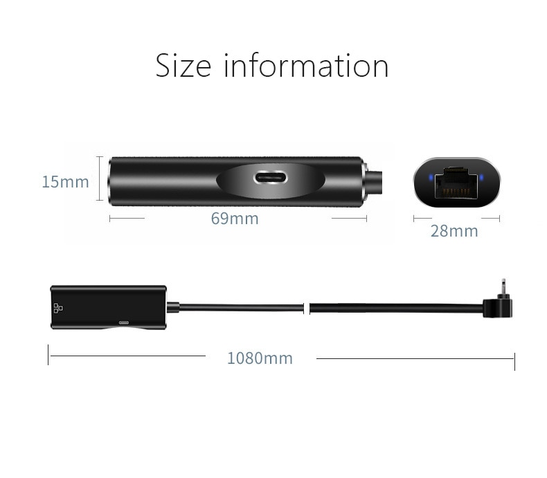 Adapter for iphone to RJ45 Ethernet Charging Adapter Lightning to RJ45 Ethernet LAN Wired Network Cable USB for iPad IOS Adapter