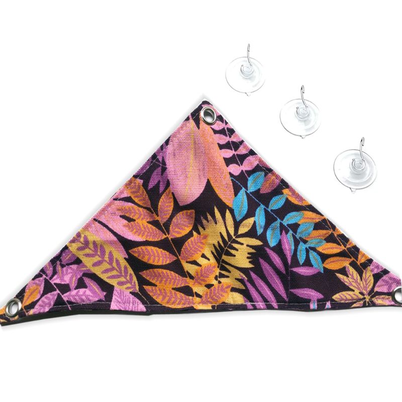 1Set Pet Canvas Triangle Hammock Sleeping Bed Play Toys Reptile Snake Lizard Climb Hanging House Cage: Purple / L