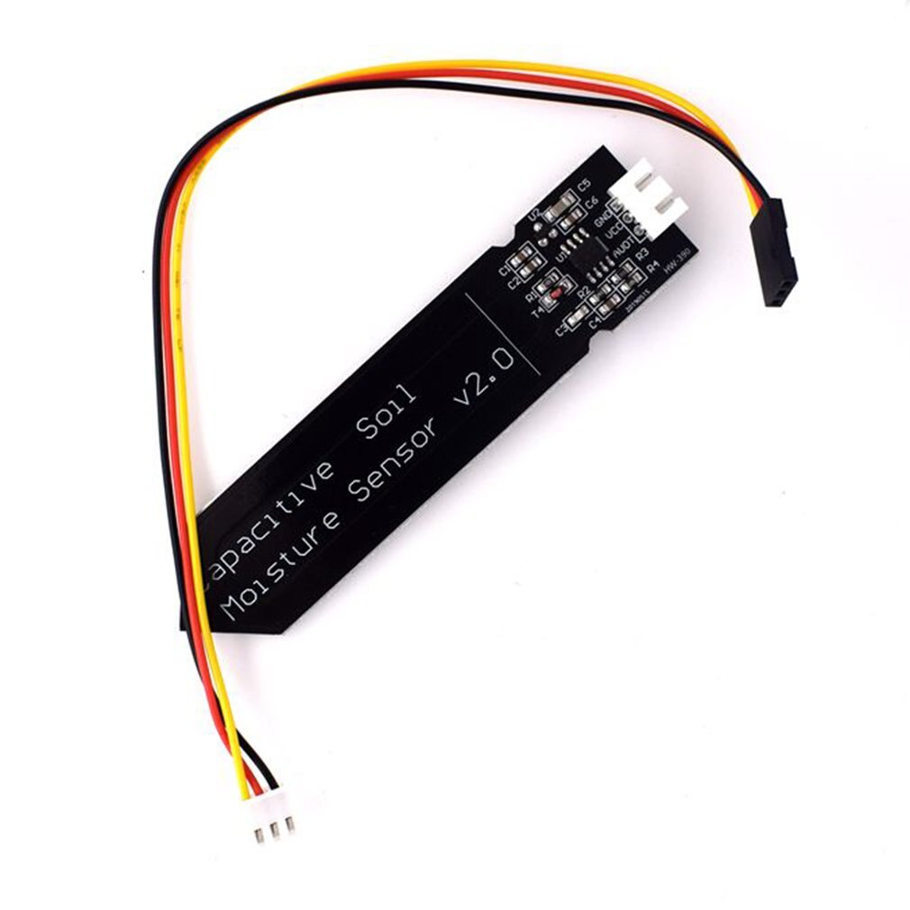 Hw-390 Sensor capacitivo de humedad del suelo no es fácil de corroer Cable de operación de amplio voltaje alimentación negro