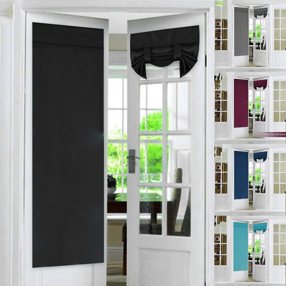 2pcs Home Panel French Privacy Protection Kitchen Decorative Magic Sticker Shading Bedroom Blackout Drapes Blinds Door Curtain