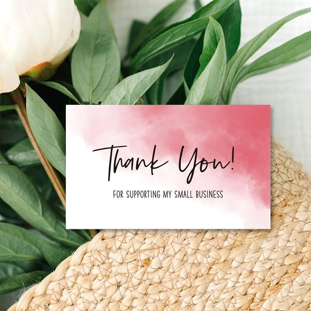 30/120PCS Thank You For Your Order Cards Beyond Grateful Labels Insert Appreciate Card for Supporting Small Businesses