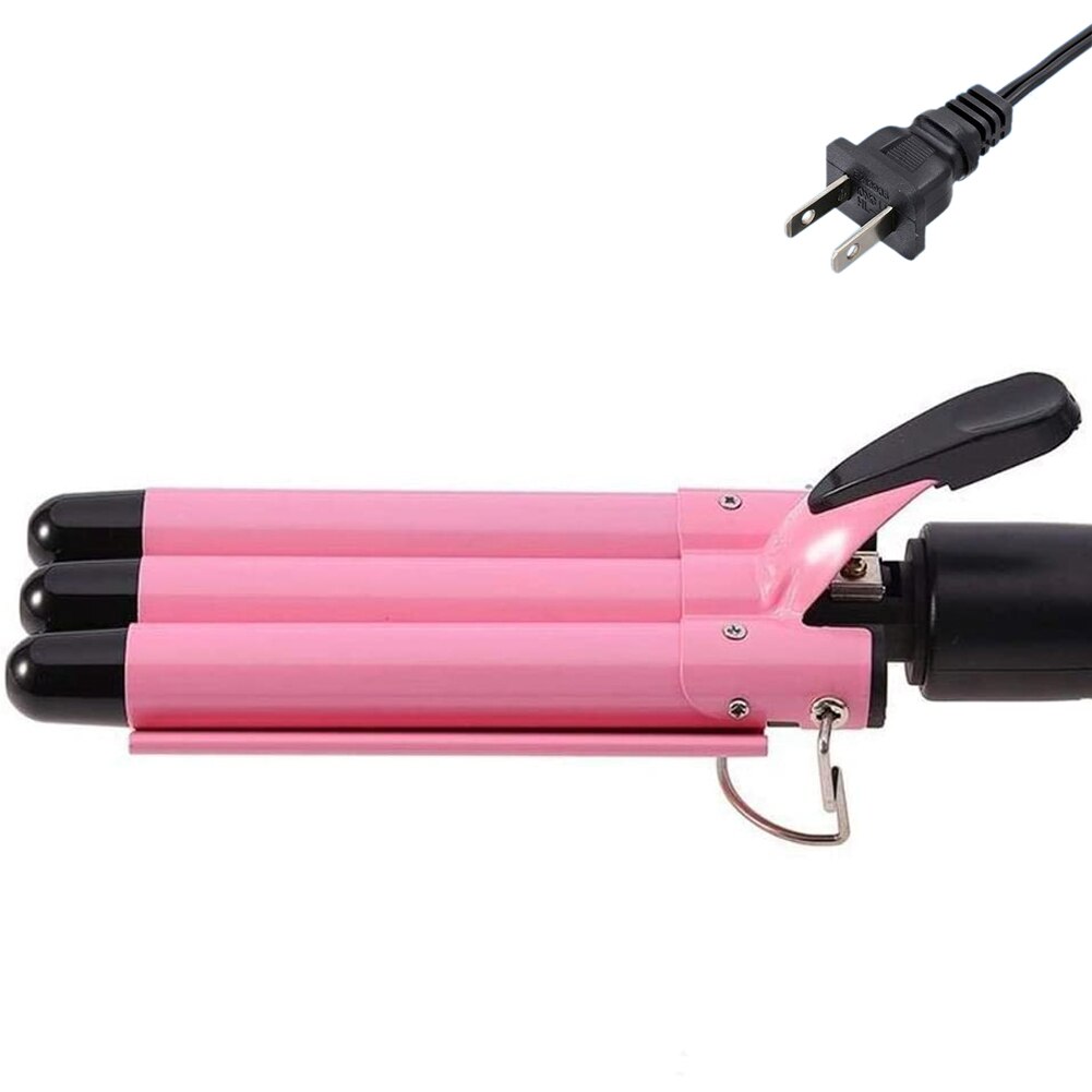 Modelador de cabelo crimper placa milho plana ferro 28mm pro três tubo curling triplo barril elétrica modelador cabelo rolo ferramenta estilo