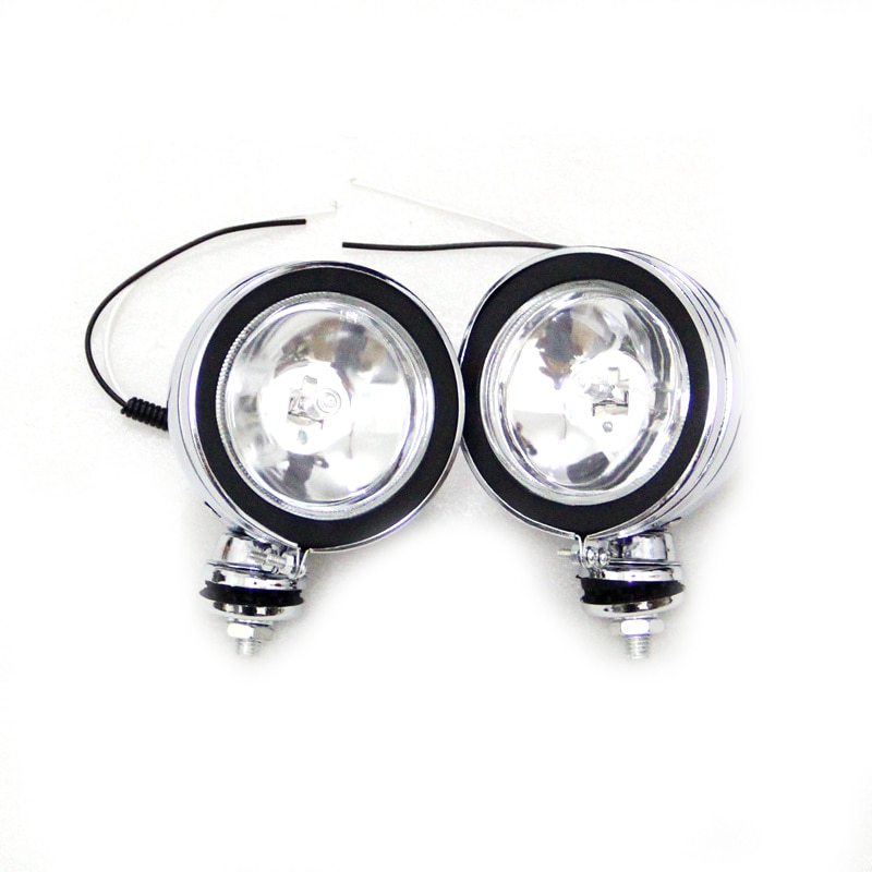 10mm krom metall motorcykel dimstrålkastare passerar körande spot ljus hjälplampor strålkastare  dc12v för harley chopper cruiser