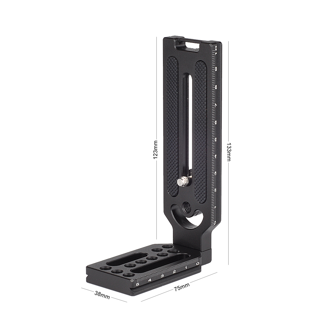 Universal Quick Release L Plate Bracket Vertical Video Shooting with 1/4 Inch Screw for Canon Nikon Sony DSLR Camera Arca Swiss