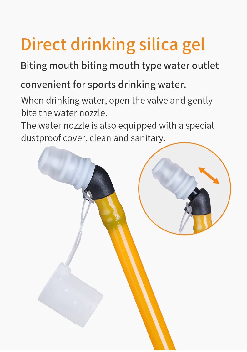 AONIJIE-contenedor doble SD56, bolsa de agua de 2L, depósito suave, paquete de hidratación, bolsa de almacenamiento de bebidas, libre de BPA con tubería doble