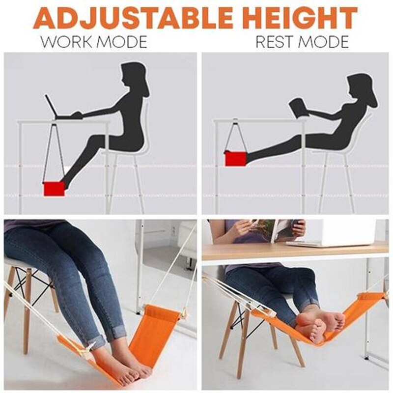 Creatieve Eenvoudige Voet Hangmat Lui Casual Bureau Rust Voet Zet Voet Voeten Swing Voetsteun Leisure Voetsteun Desk Voeten hangmat