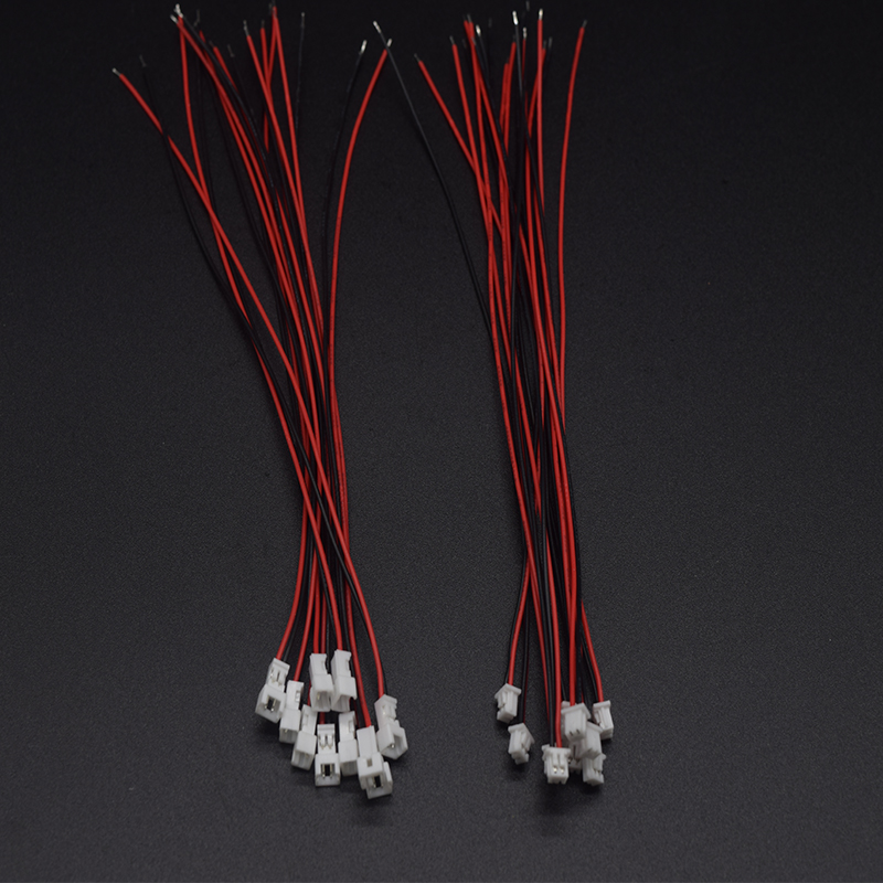 20 Stück = 10 Paar männlicher und weiblicher Steckverbinder Mikro Min JST SH 1,25 mm 2-polig mit Drahtlänge: 150 mm 28 AWG