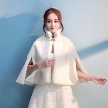 Korean Version Of Autumn And Winter Wedding Dress Shawl Short Coat Winter Bride Cloak Wedding Bridesmaid Dress Fur Warm