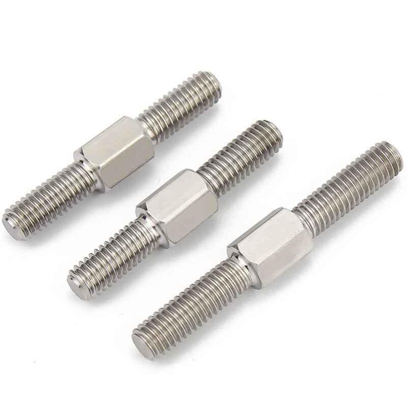 M6 304 Stainless Steel Left hand and Right - hand Double End Thread Tight Adjustable Push Rod Stud Screws Bolts