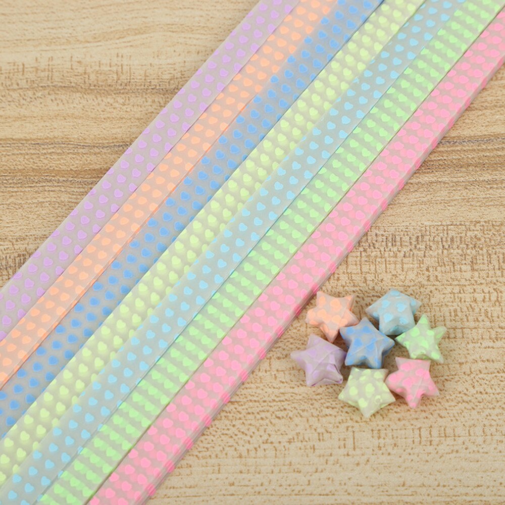 30pcs/Pack Luminous Handcraft Origami Lucky Star Paper DIY Folding Stars Paper Lovely Origami Paper Chirstmas