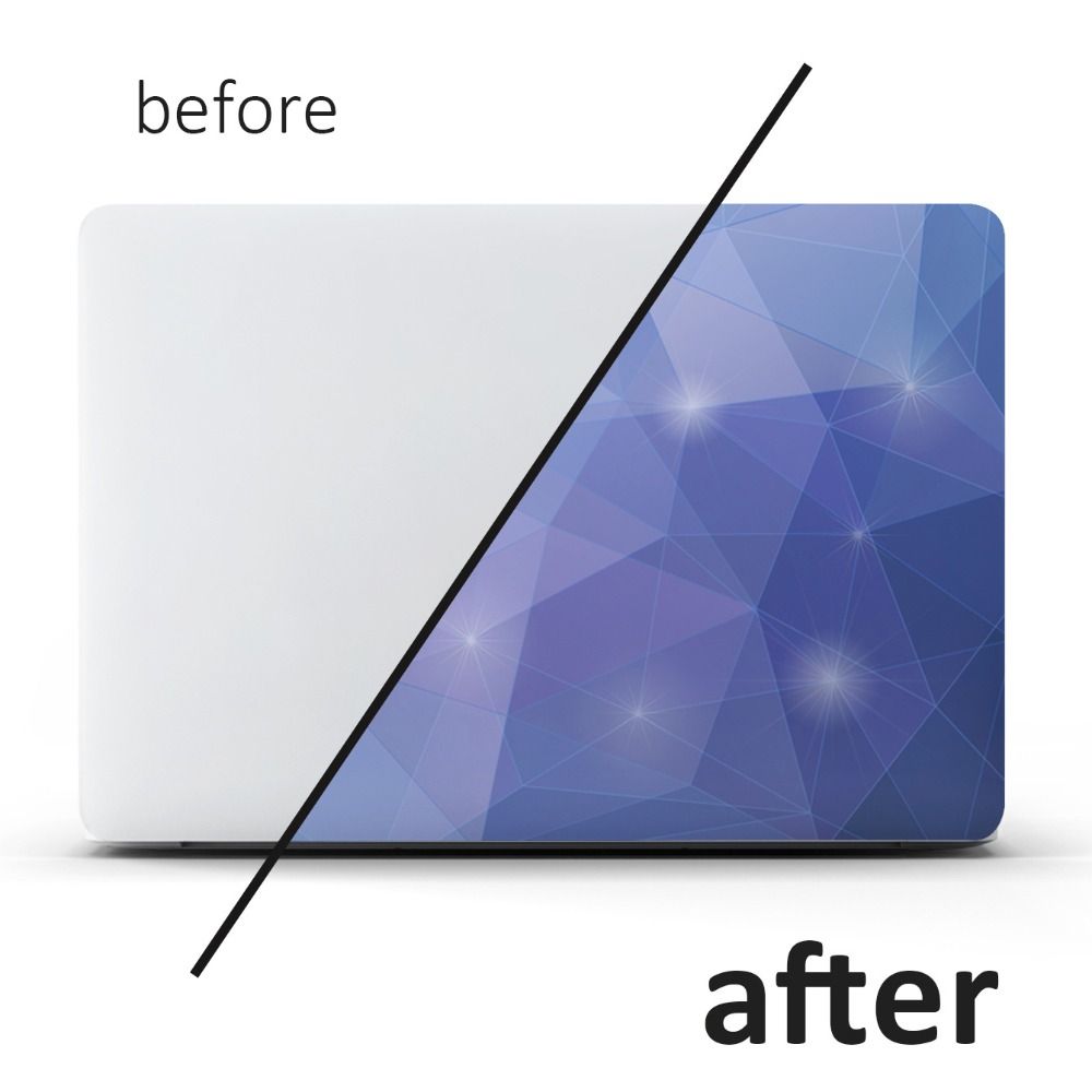 Naklejki DIY na laptopa 15 cali, wodoodporne nakładki na notebooka, strona A+C, skórka na Macbook / HP / Dell / Lenovo / Acer