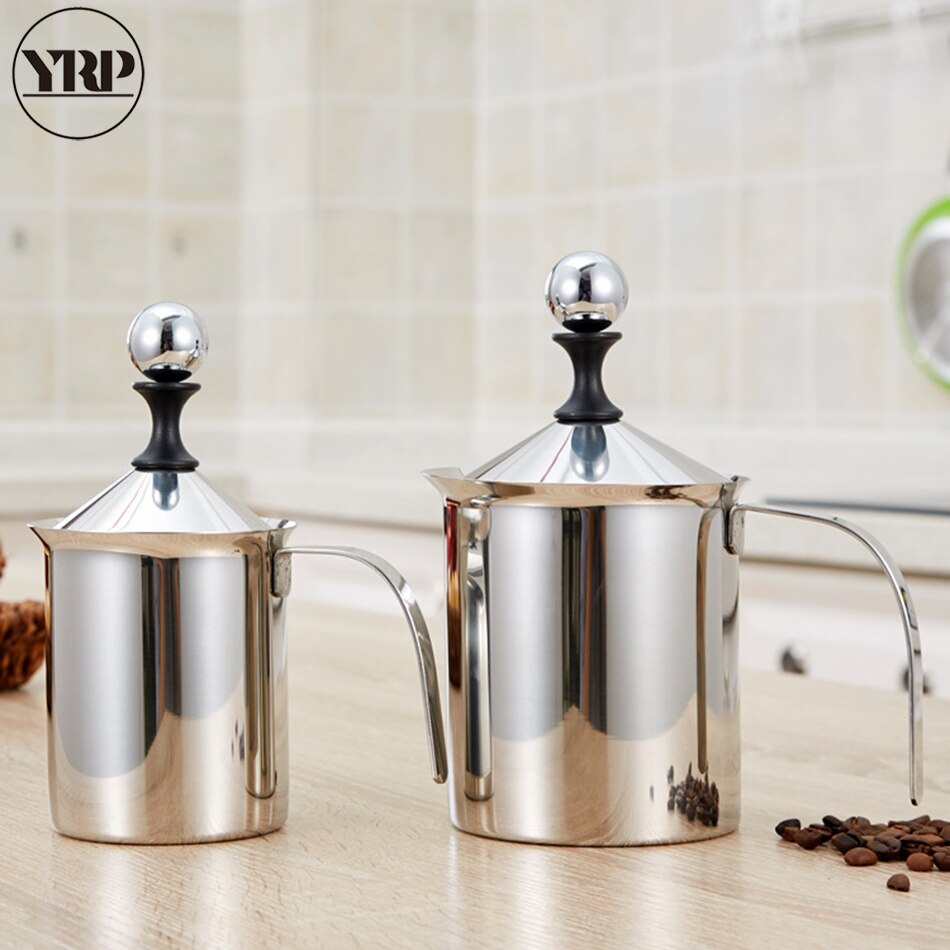 Melkopschuimer 400Ml Roestvrij Staal Koffie Schuim Maker Melk Kannen Frother Melk Creamer Cappuccino Barista Keuken Cappuccino Gereedschappen