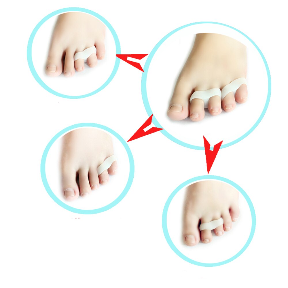 9 Pairs Silicone Toe Separator Gel Toe Bunion Guard Foot Care Tool Little Toe Finger Halux Valgus Little Toe Thumb For Daily Use