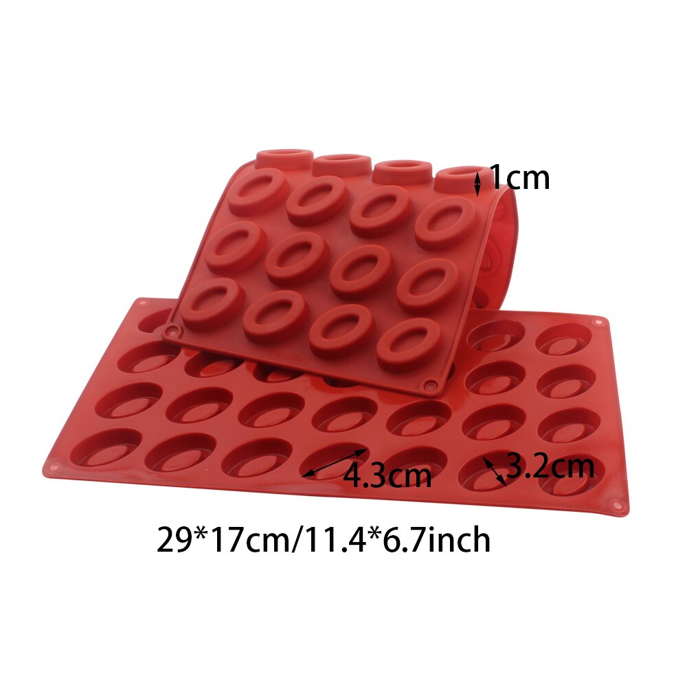 Baker depå silikon fyrkantig mousse tårtform mini munk muffin cupcake kex bakverktyg tvål harts ljus gips: Cdy -344-1pc
