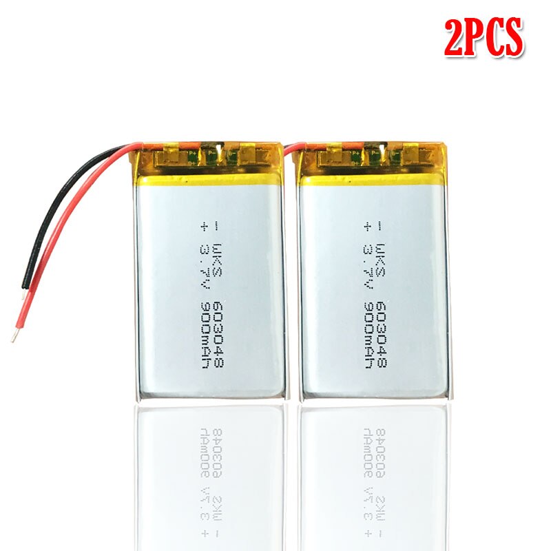 3.7V 900Mah 603048 Oplaadbare Batterij Lithium Polymeer Li-Po Li Ion Cellen Voor Led Light Dvd Gps MP3 MP4 MP5 Pda Psp Power Bank: 2pcs