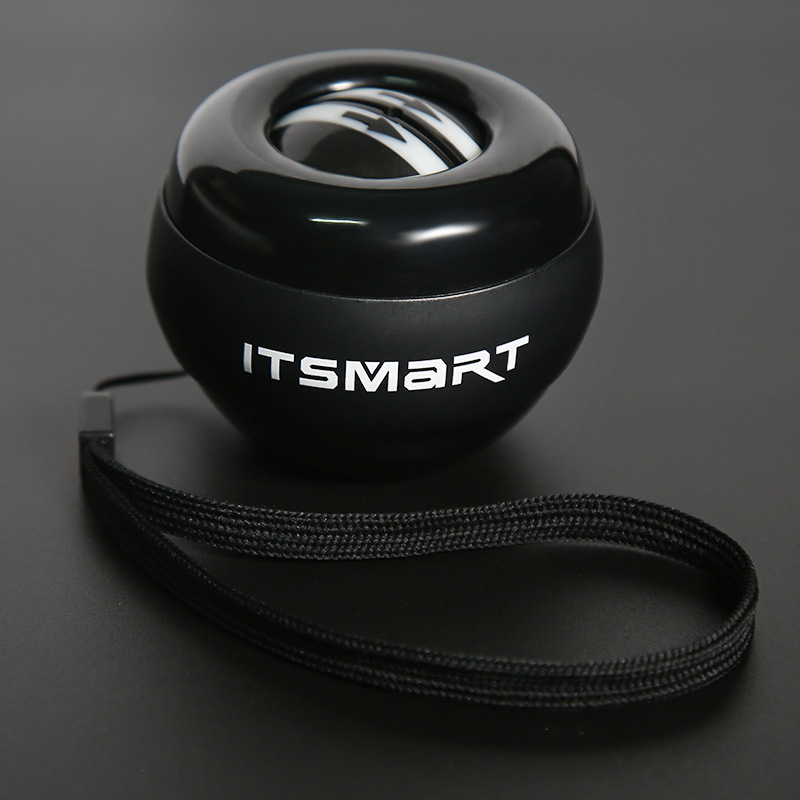 Muscle Power Ball Self-start Wrist Ball Trainer Relax Gyroscope Power Ball Gyro Arm Exerciser Strengthener Fitness Equipments: black no light
