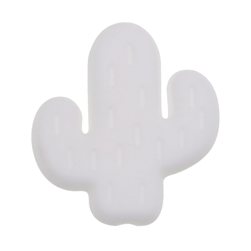 Kovict – attache-sucette en Silicone, 10 pièces, dessin animé petit Cactus bébé rongeur sans BPA nourriture, anneau de dentition soins infirmiers, perles: 10pcs White