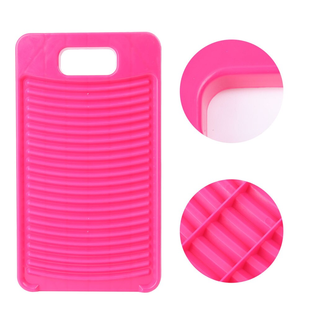 Non-slip Washing Washboard Plastic Home Washing Scrubbing Board Laundry Washboard for Home (Blue): Rosy