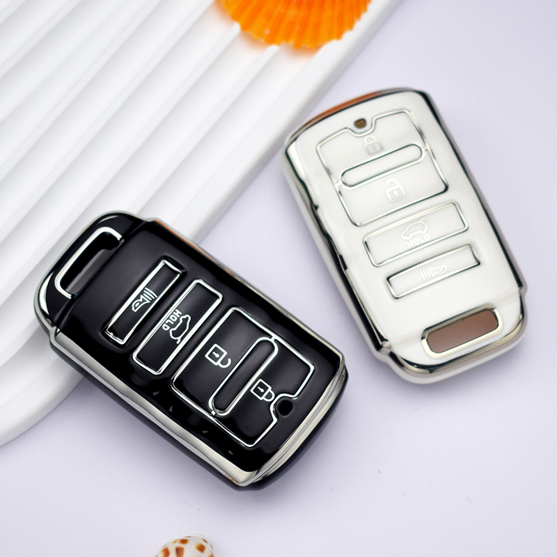 4 botones para KIA Cadenza K9 K7 K-04 Sorento K900 y K7 TPU Auto Shell Fob Cover Holder Car Key Case llavero Protector