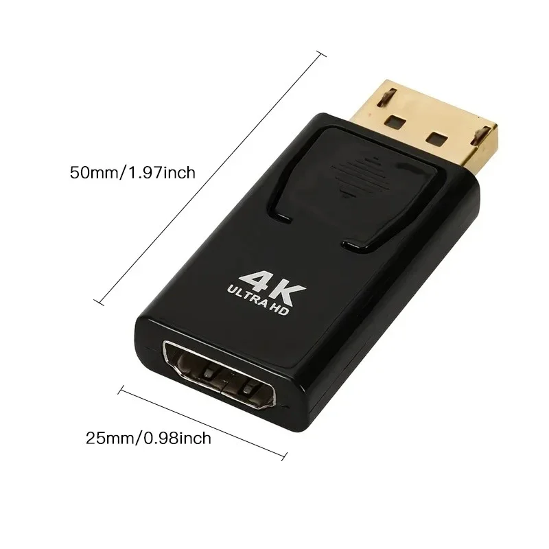 XIAOMI 4K DP DisplayPort naar HDMI-compatibele adapterconverter Display Port DP naar HDMI-compatibele HDTV-adapter Video Audio Laptop