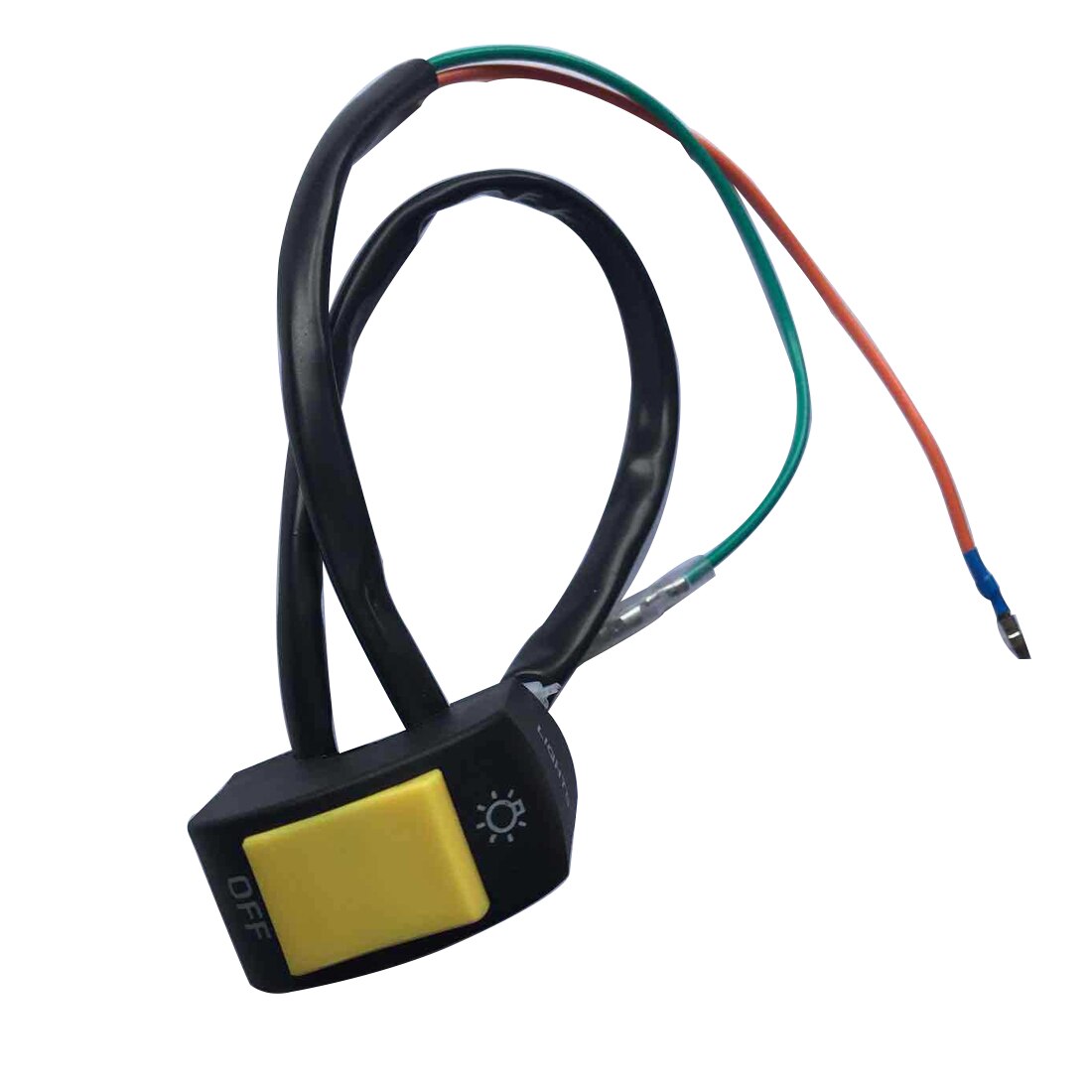 Dewtreetali 1pc7/8 "22mm moto interrupteur guidon réglable montage étanche commutateurs 4 couleurs bouton DC12V pour phare: Jaune