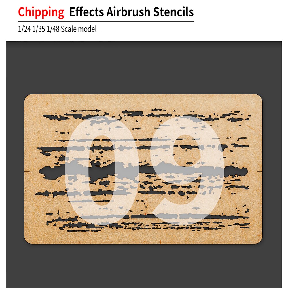 Chippen Effecten Airbrush Stencils Kartonnen Tool Voor 1/24 1/35 1/48 Schaal Model