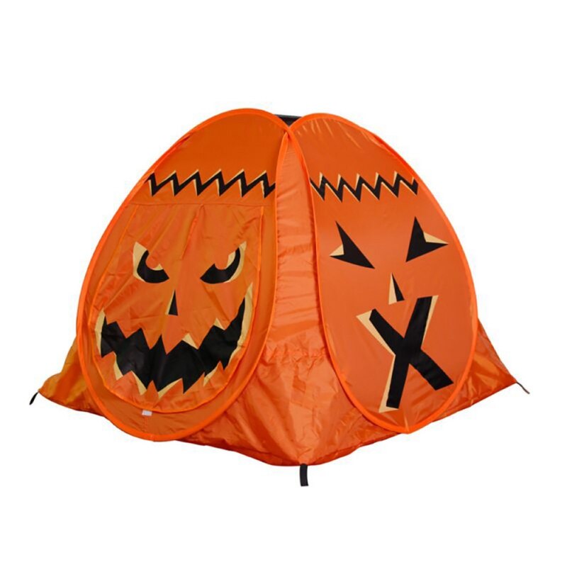 Tents Halloween Play Tent Kids Pumpkin Face Printed Folding Interactive Toy Indoor Outdoor Camping Fishing Accessories