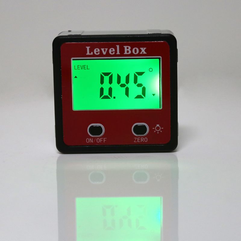 Digitale Inclinometer Waterpas Gradenboog Hoek Gauge Meter Bevel Niveau Doos Met Magneet