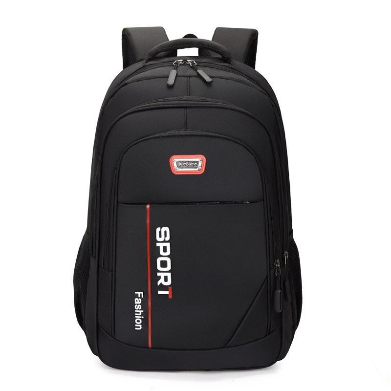 Nylon Men's Laptop Backpack Large Capacity Computer Travel Backpacks Leisure Student School Bag: Red