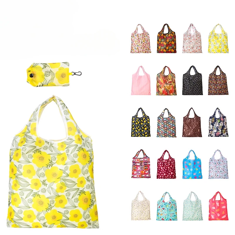 10pieces Foldable Shopping Bags Handheld Eco Friendly Storage Bags Reusable Supermarket Shopping Bags Travel Home Furnishings