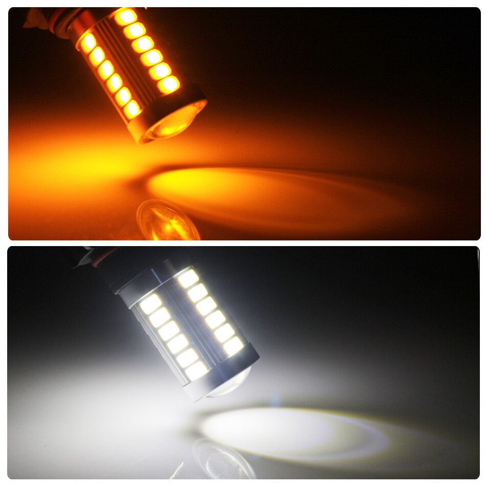 GZKAFOLEE lampa przeciwmgielna samochodu PSX24W PS24W doprowadziło H16 5202 żarówka światła przeciwmgielne 5730 żeton 33 SMD 600LM 3000K biały 6000K 1 rok gwarancji