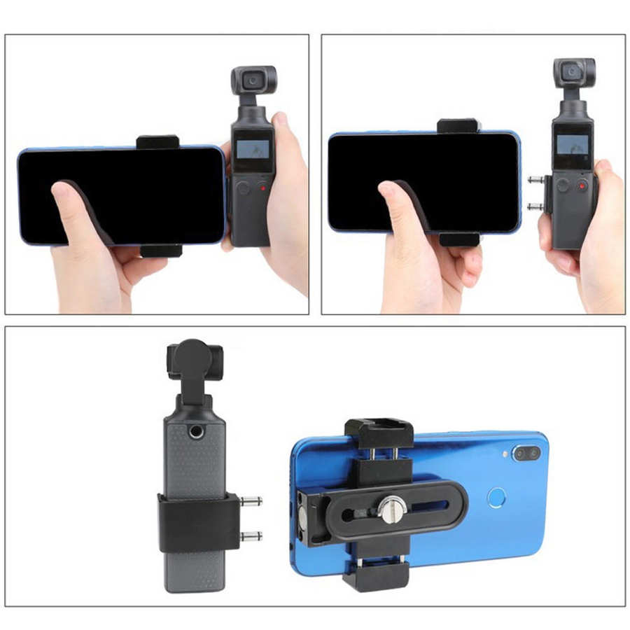 Portable Trépied Support avec Téléphone Clip De Fixation Lumière LED 1/4 "trou de vis D'expansion Kits Pour FIMI paume CARDAN CAMÉRA Accessoires