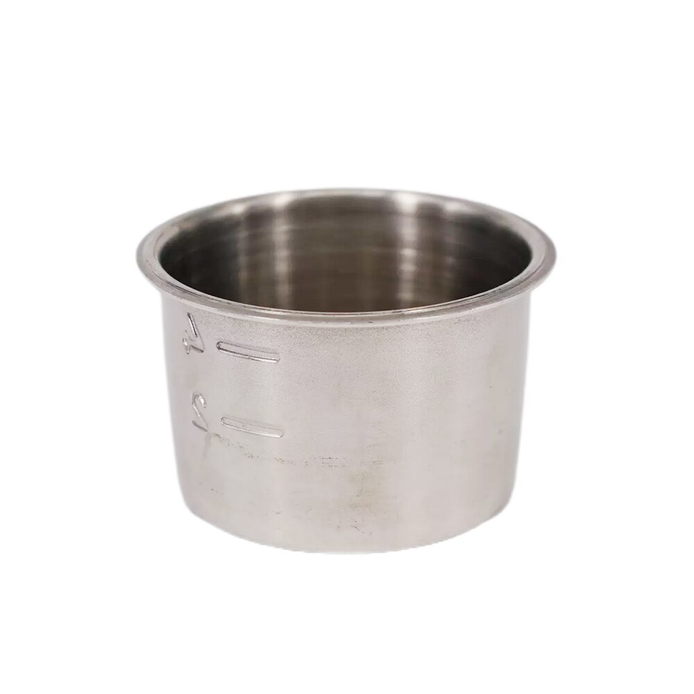 2/4Puchar 51mm bezciśnieniowy kosz filtrujący wysokiej jakości filtr robić herbaty kawy kosz filtrujący srebrny ze stali nierdzewnej stal Dripper części kawy narzędzie: 1szt 4cup