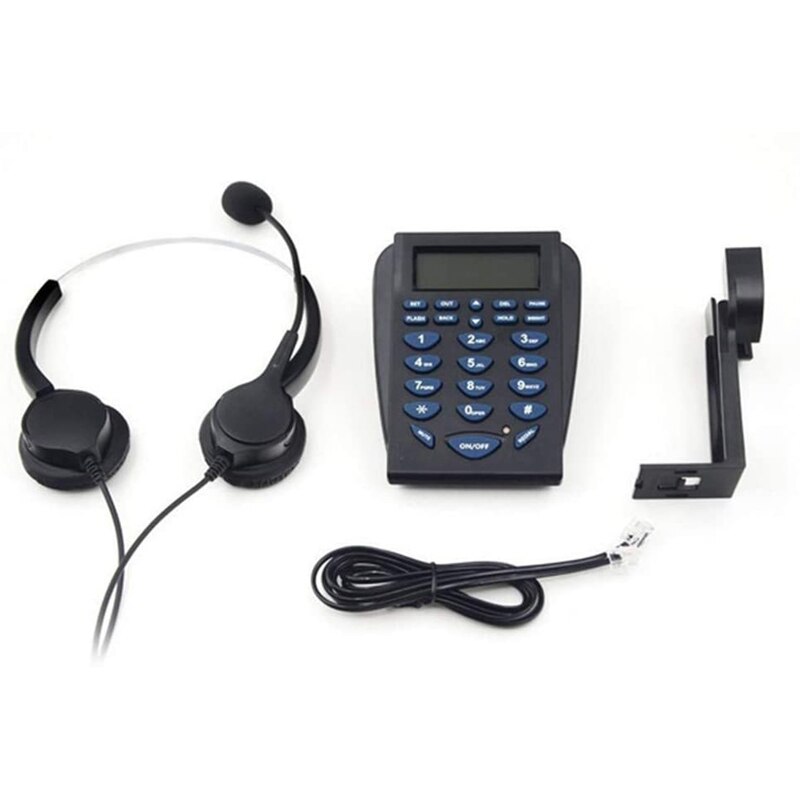 Call center telefon med optagefunktion støjreduktion headset til hjemmekontor kundeservice agent