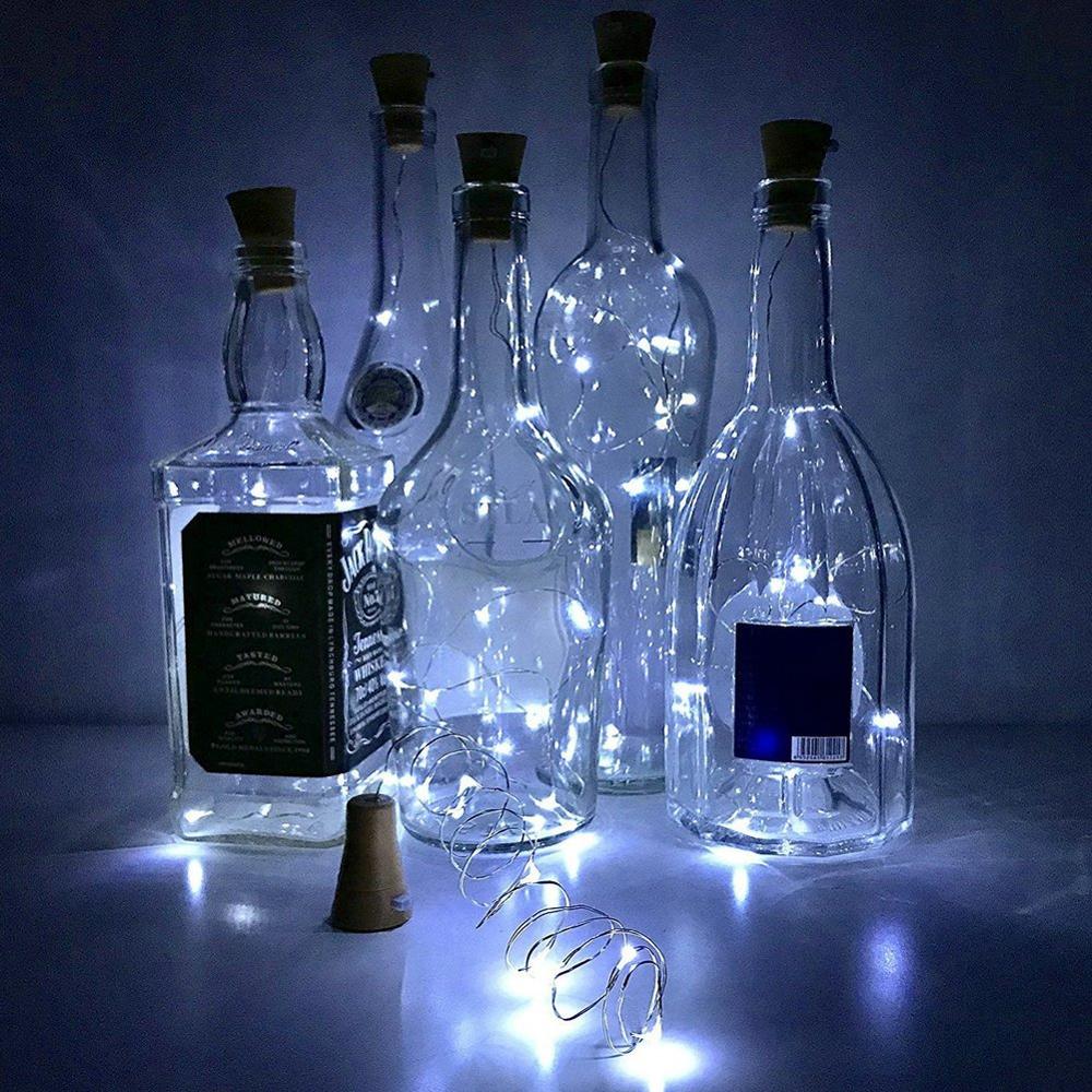 10 stk solar vinflaske lys 20 led solar kork streng lys kobbertråd fe lys til julefest bryllup indretning