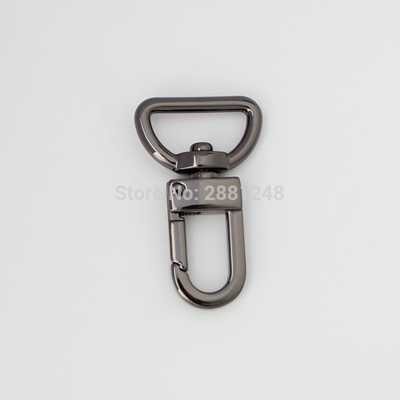 10-30pcs 20mm tone trigger snap hook clasp metal clip swivel dog leash purse parts making rainbow hardware: Gun black / 10 pieces