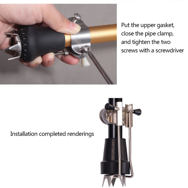 US Camping Walking Claw Crampon Sticks Cane Trekking Pole Ice Tip 5-Prong Attachment Grip For Canes Crutches