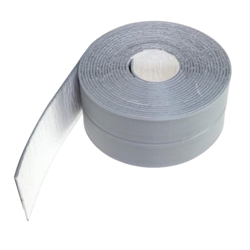 Flexible Self-Adhesive Caulk and Trim Tape - Cover Gaps Around Walls, Ceilings: Gray