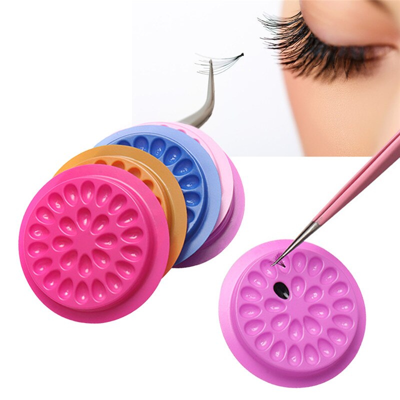 10 stücke Kleber Dichtung Pad Für Wimpern Verlängerung Transparent Kleber Halter Wimpern Kleber Kunststoff Kleber Palette Paste Eeyelash Werkzeuge