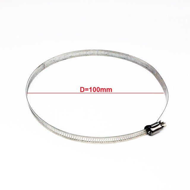 10cm 20cm 30cm 40cm Length Adjustable Stainless Steel Pipe Pole Mount Bracket Worm Gear Hose Clamp for Surveillance CCTV Camera: 0-100mm