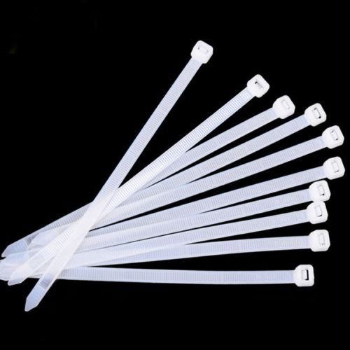 200Pcs Zip tie Cord Multi-Size Wire Nylon Cable 60-150mm White: 3x120mm