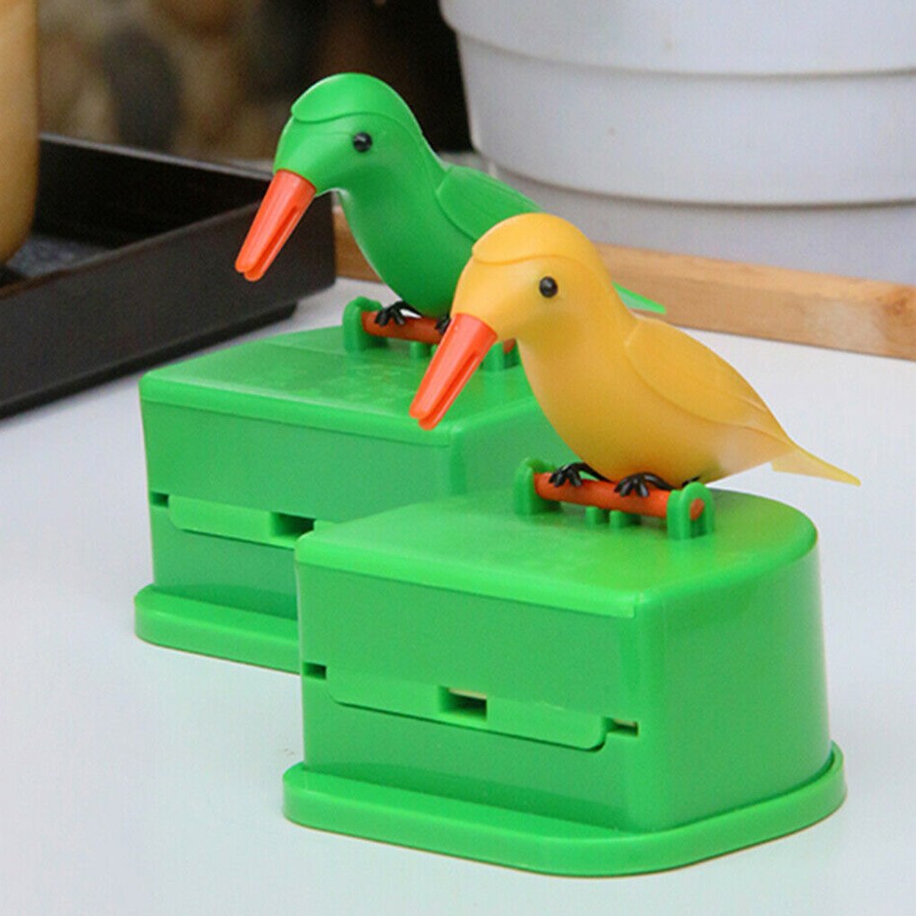 Toothpick Box Toothpick Storage Case Full-Automatic Dispenser Bird Shape ABS Holder Small Bird Bamboo Stick Box